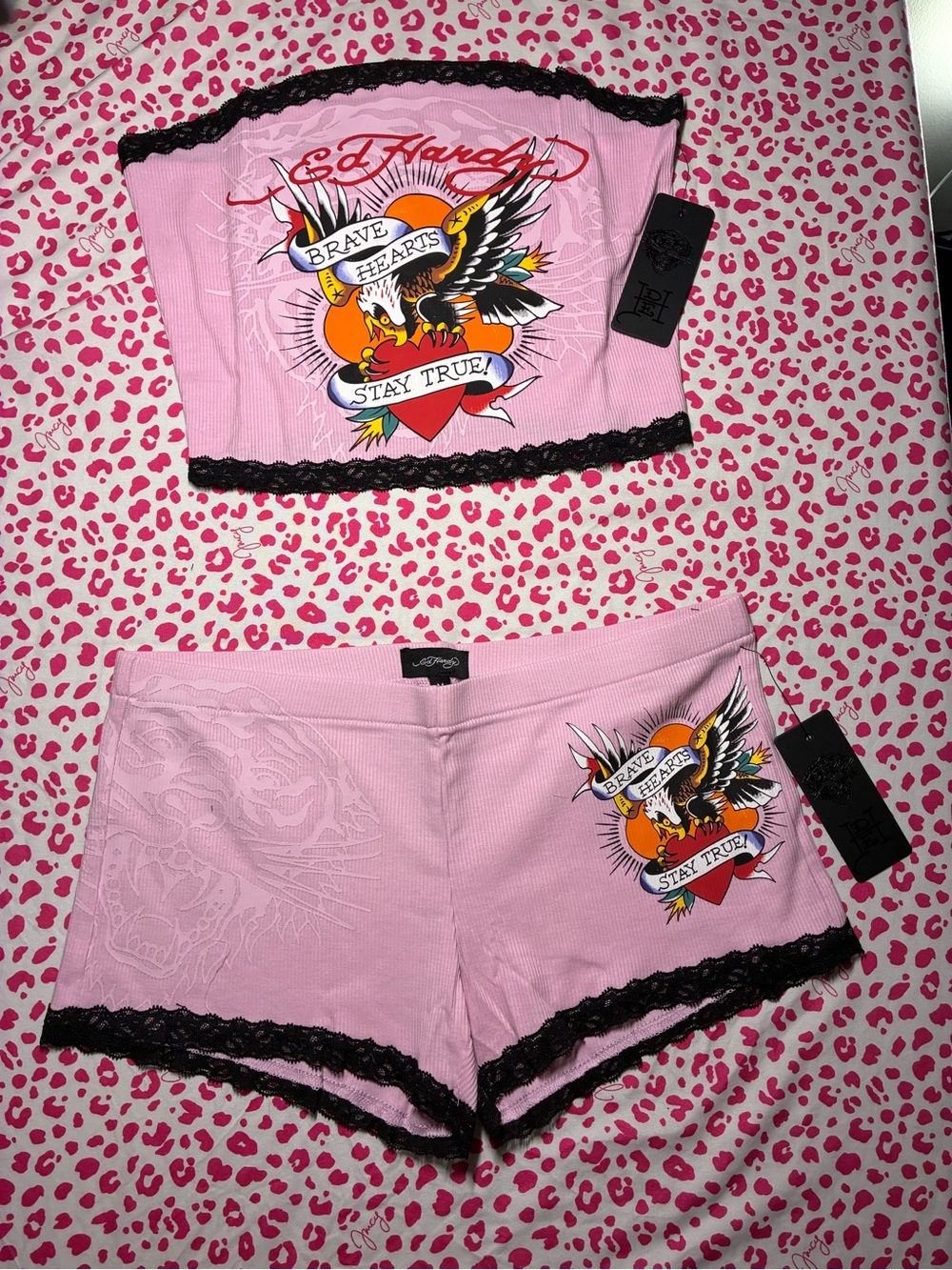 Ed Hardy Tube Top & Shorts Set